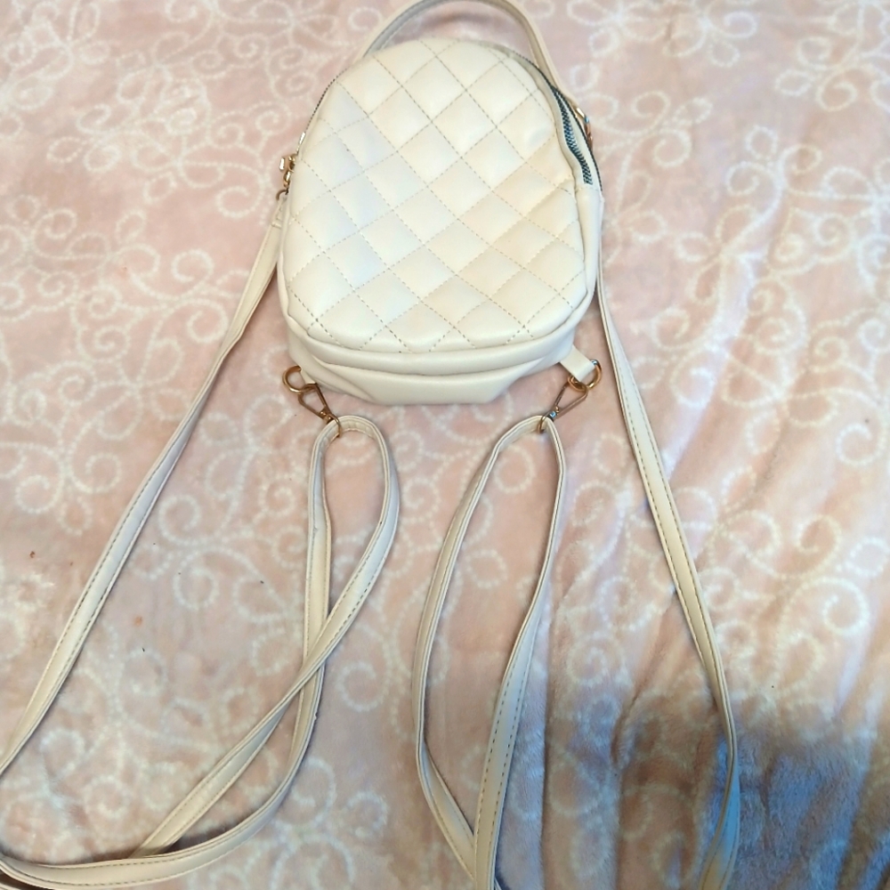 Beige mini back pack